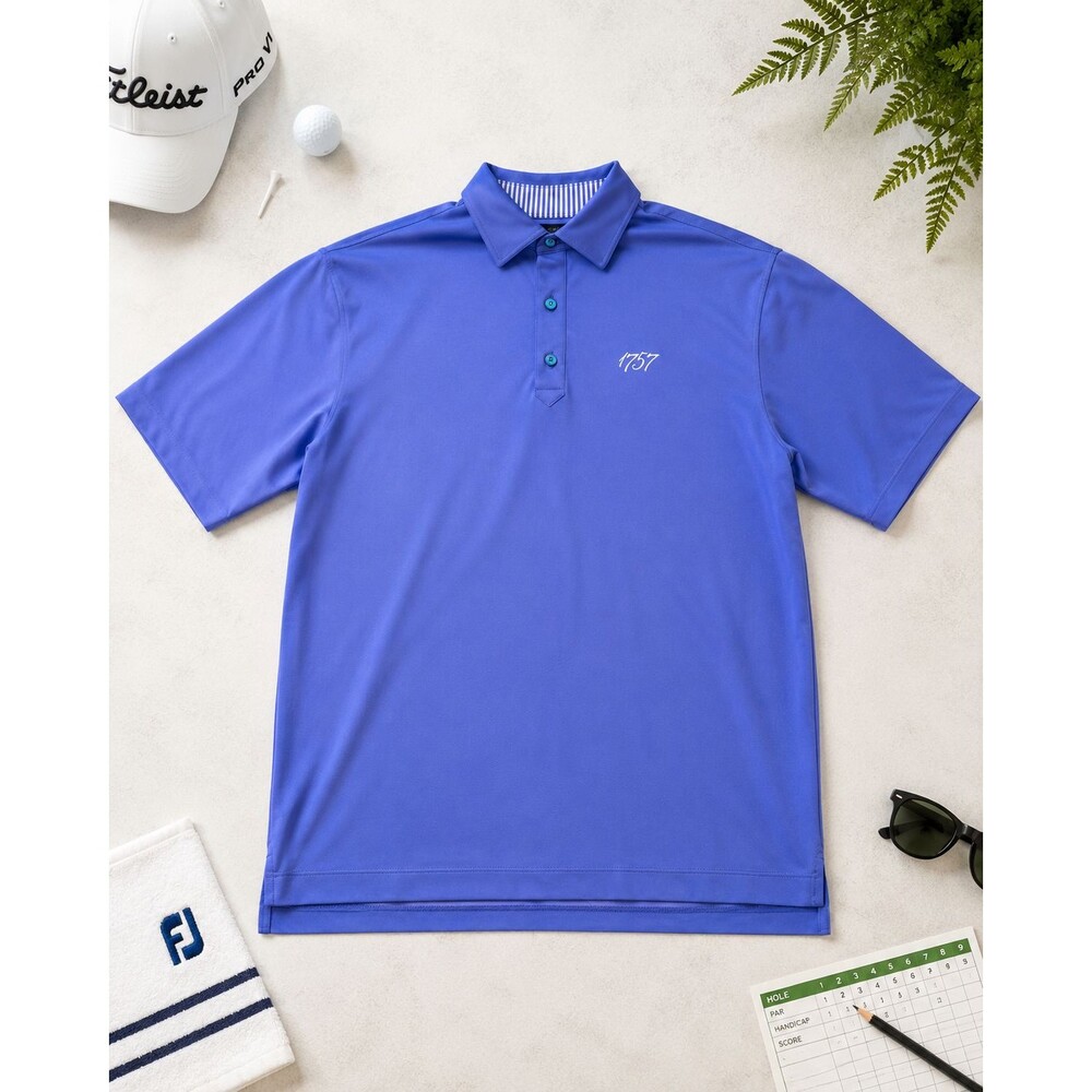 FootJoy FJ‎ 1757 Mens L Blue Short Sleeve Golf Polo Shirt Stretch 24x29